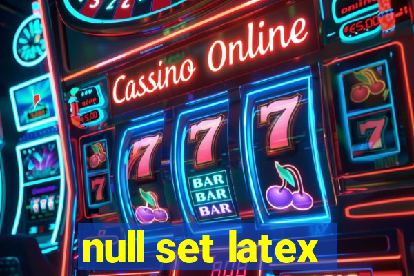 null set latex